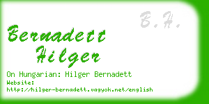 bernadett hilger business card